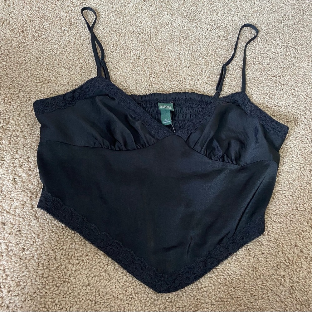 Black Sweetheart Bodice Crop Top